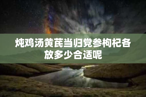 炖鸡汤黄芪当归党参枸杞各放多少合适呢