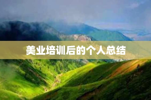 美业培训后的个人总结