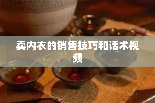 卖内衣的销售技巧和话术视频