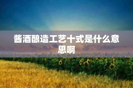 酱酒酿造工艺十式是什么意思啊
