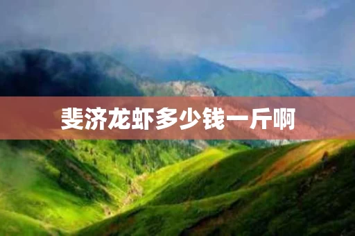 斐济龙虾多少钱一斤啊