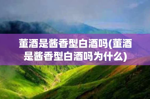 董酒是酱香型白酒吗(董酒是酱香型白酒吗为什么)