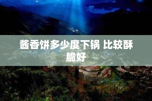 酱香饼多少度下锅 比较酥脆好