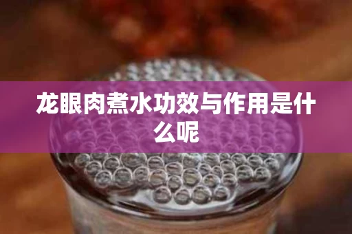 龙眼肉煮水功效与作用是什么呢