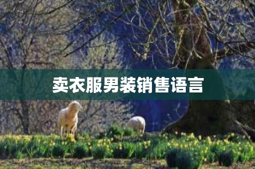 卖衣服男装销售语言