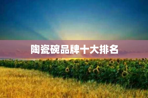 陶瓷碗品牌十大排名
