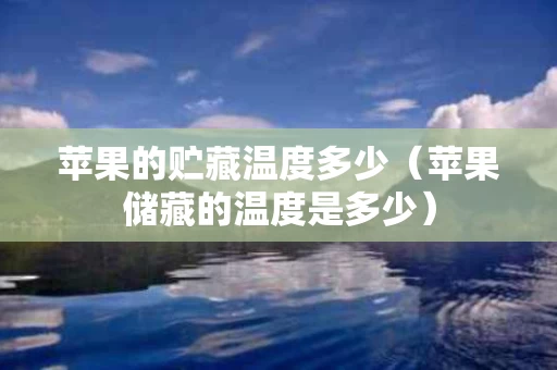 苹果的贮藏温度多少（苹果储藏的温度是多少）