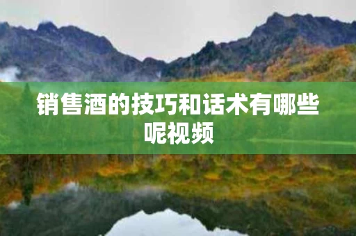 销售酒的技巧和话术有哪些呢视频