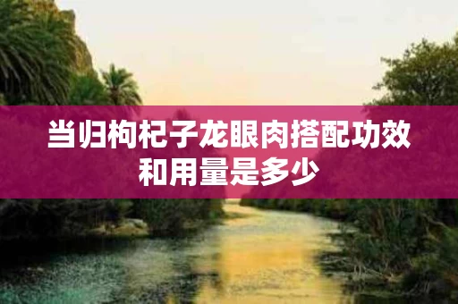 当归枸杞子龙眼肉搭配功效和用量是多少