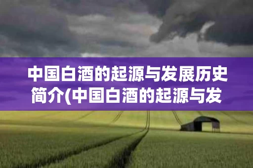 中国白酒的起源与发展历史简介(中国白酒的起源与发展历史简介图片)