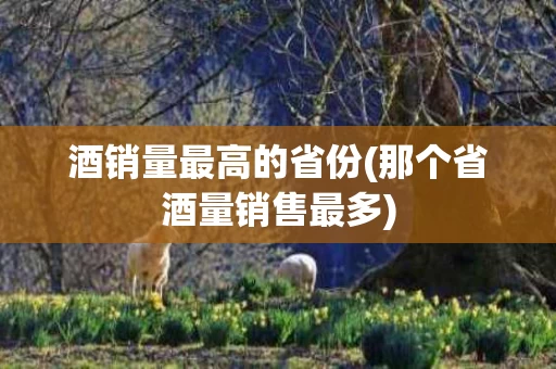 酒销量最高的省份(那个省酒量销售最多)