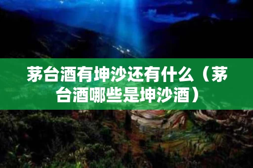 茅台酒有坤沙还有什么（茅台酒哪些是坤沙酒）