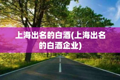 上海出名的白酒(上海出名的白酒企业)