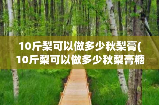 10斤梨可以做多少秋梨膏(10斤梨可以做多少秋梨膏糖呢)