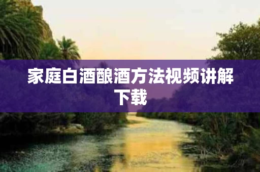 家庭白酒酿酒方法视频讲解下载