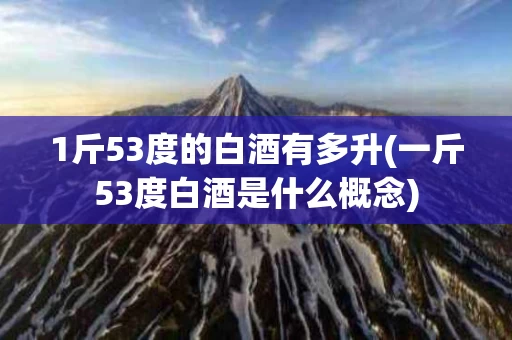 1斤53度的白酒有多升(一斤53度白酒是什么概念)