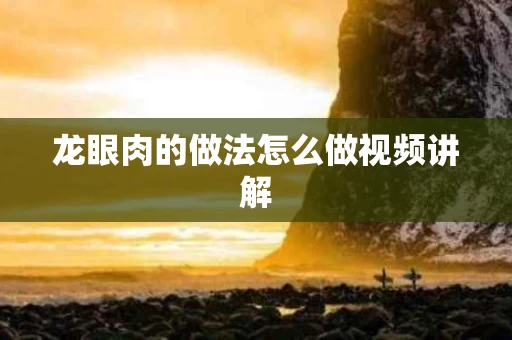 龙眼肉的做法怎么做视频讲解