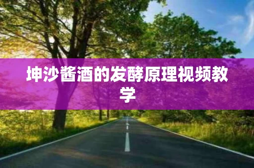 坤沙酱酒的发酵原理视频教学