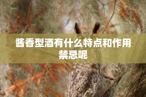 酱香型酒有什么特点和作用禁忌呢