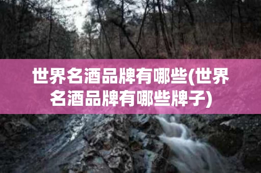 世界名酒品牌有哪些(世界名酒品牌有哪些牌子)
