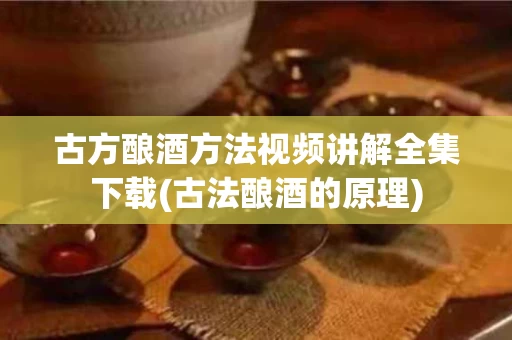 古方酿酒方法视频讲解全集下载(古法酿酒的原理)
