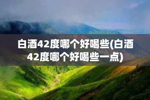 白酒42度哪个好喝些(白酒42度哪个好喝些一点)
