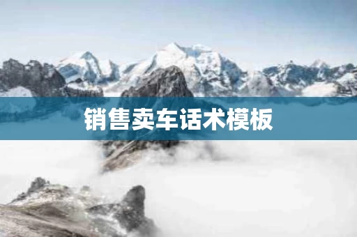 销售卖车话术模板