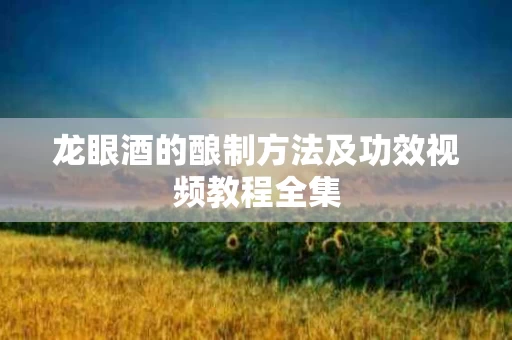 龙眼酒的酿制方法及功效视频教程全集