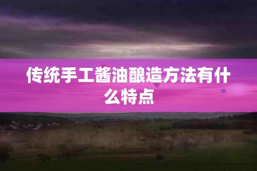 传统手工酱油酿造方法有什么特点
