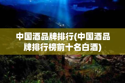 中国酒品牌排行(中国酒品牌排行榜前十名白酒)