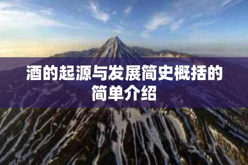 酒的起源与发展简史概括的简单介绍