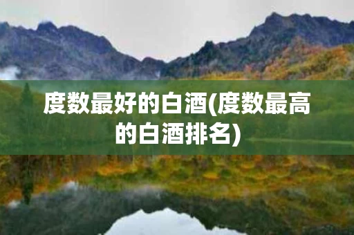 度数最好的白酒(度数最高的白酒排名)