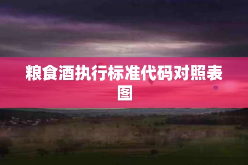 粮食酒执行标准代码对照表图
