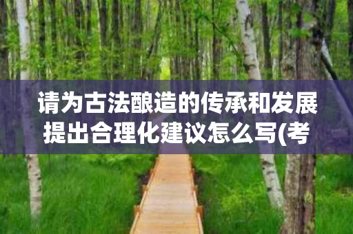 请为古法酿造的传承和发展提出合理化建议怎么写(考古标书里合理化建议)