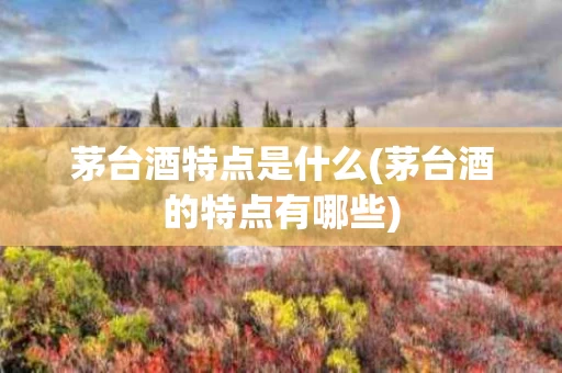 茅台酒特点是什么(茅台酒的特点有哪些)