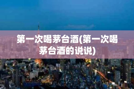 第一次喝茅台酒(第一次喝茅台酒的说说)
