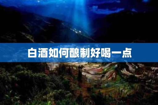 白酒如何酿制好喝一点