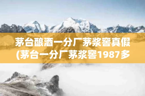 茅台酿酒一分厂茅浆窖真假(茅台一分厂茅浆窖1987多少钱)
