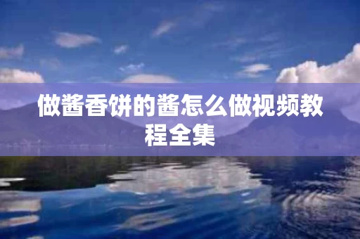 做酱香饼的酱怎么做视频教程全集