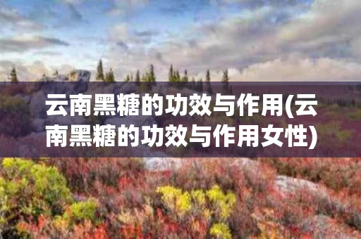 云南黑糖的功效与作用(云南黑糖的功效与作用女性)