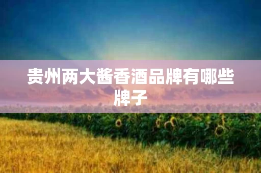 贵州两大酱香酒品牌有哪些牌子