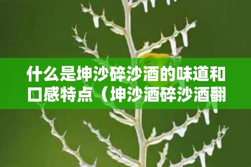 什么是坤沙碎沙酒的味道和口感特点（坤沙酒碎沙酒翻沙酒串香酒）