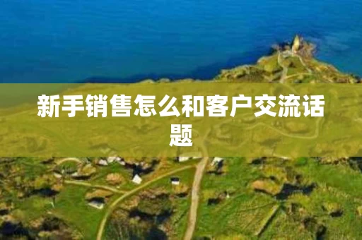 新手销售怎么和客户交流话题