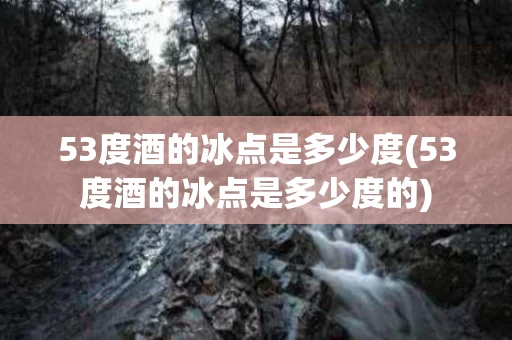 53度酒的冰点是多少度(53度酒的冰点是多少度的)