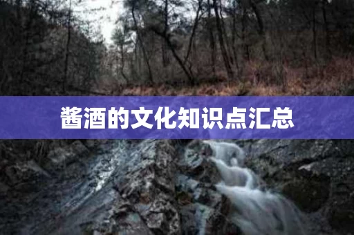 酱酒的文化知识点汇总