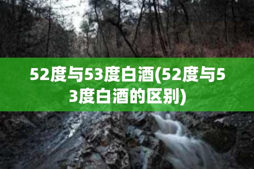 52度与53度白酒(52度与53度白酒的区别)