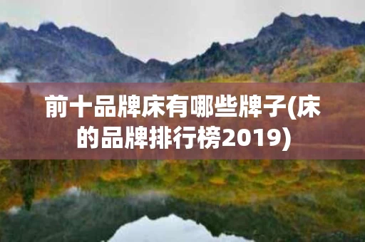 前十品牌床有哪些牌子(床的品牌排行榜2019)