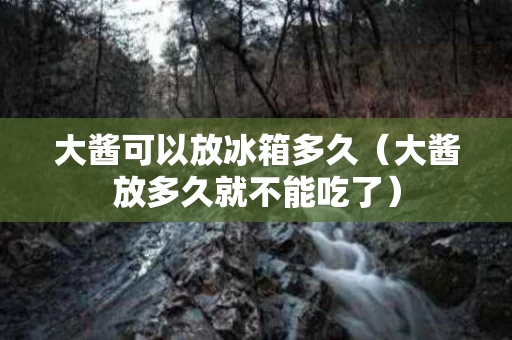 大酱可以放冰箱多久（大酱放多久就不能吃了）