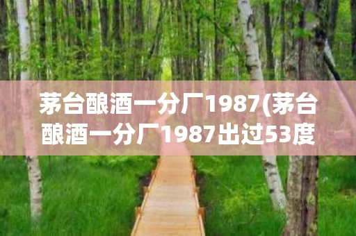 茅台酿酒一分厂1987(茅台酿酒一分厂1987出过53度的酒)