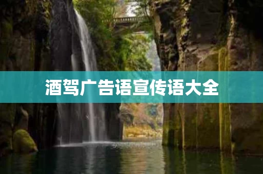 酒驾广告语宣传语大全
